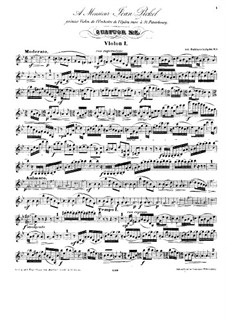 Quartet for Strings No.7 in D Minor, Op.90 No.1: Violin I part by Anton Rubinstein
