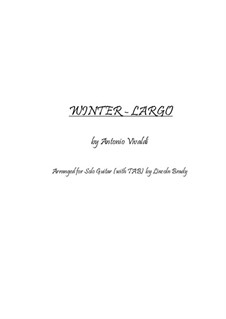 Violin Concerto No.4 in F Minor 'L'inverno', RV 297: Movement II. Version for guitar by Antonio Vivaldi