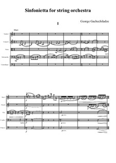 Sinfonietta for string orchestra: Sinfonietta for string orchestra by George Gachechiladze