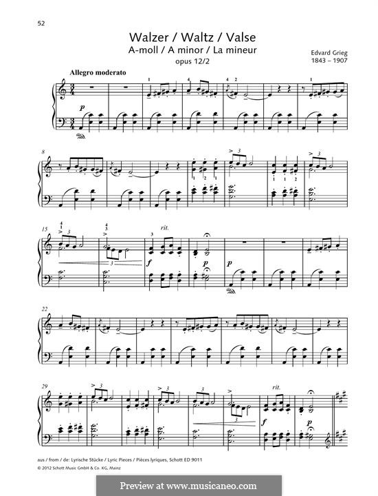 Lyric Pieces, Op.12: No.2 Waltz by Edvard Grieg