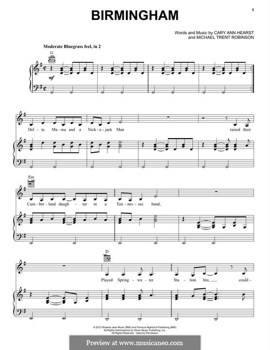 Birmingham (Shovels & Rope) by C.A. Hearst, M. Trent Robinson on MusicaNeo