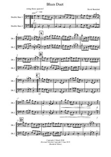 Blues Duet for Double Bass by D. Burndrett - sheet music on MusicaNeo