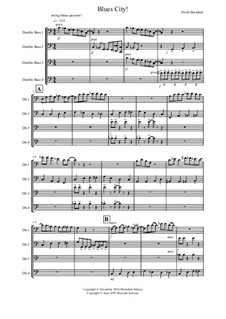 Blues City for Double Bass Quartet: Blues City for Double Bass Quartet by David Burndrett