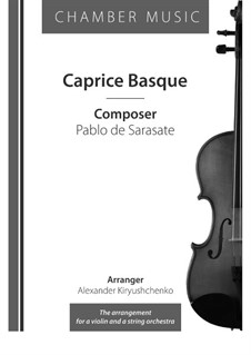 Caprice Basque, Op.24: For string orchestra by Pablo de Sarasate