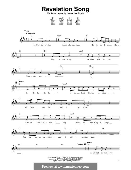 Passion: Revelation Song sheet music for voice, piano or guitar