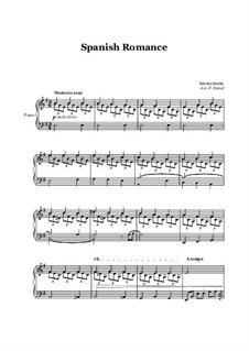 Spanish Romance: For piano by Unknown (works before 1850)