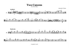 Two Canons For Four Cellos: Two Canons For Four Cellos by Alexander C Burns