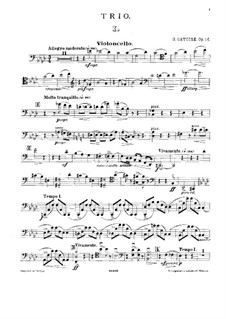 Piano Trio in F Minor, Op.14: Cello part by Georgy Catoire