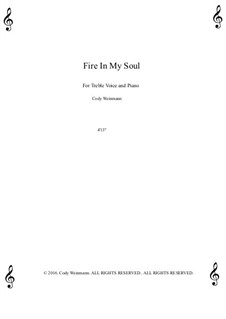 Fire In My Soul For Treble Voice and Piano, Op.2: Fire In My Soul For Treble Voice and Piano by Cody Weinmann