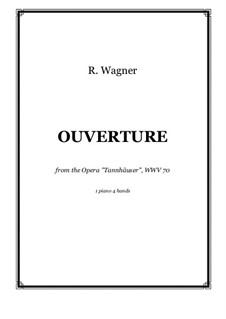 Fragments: Overture, for piano four hands, score and parts by Richard Wagner