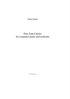 Pour Jean Catoire: Pour Jean Catoire by Alain Jamot