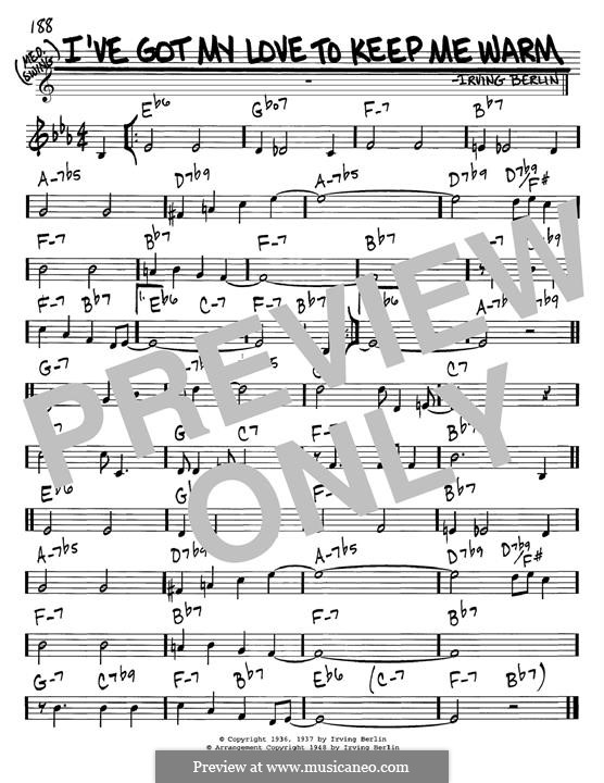I've Got My Love to Keep Me Warm (Frank Sinatra): For guitar by Irving Berlin