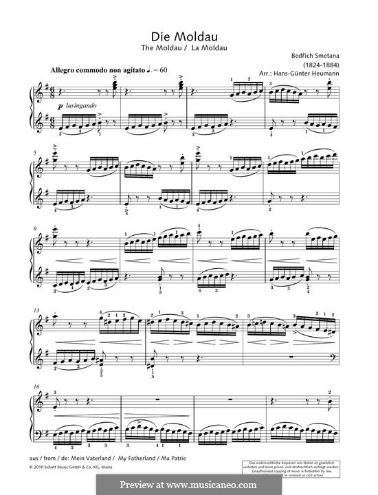 Vltava, T.111: For piano by Bedřich Smetana