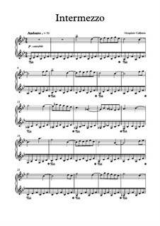 Piano intermezzo, Op.117 No.1: Piano intermezzo by Gregório Calleres