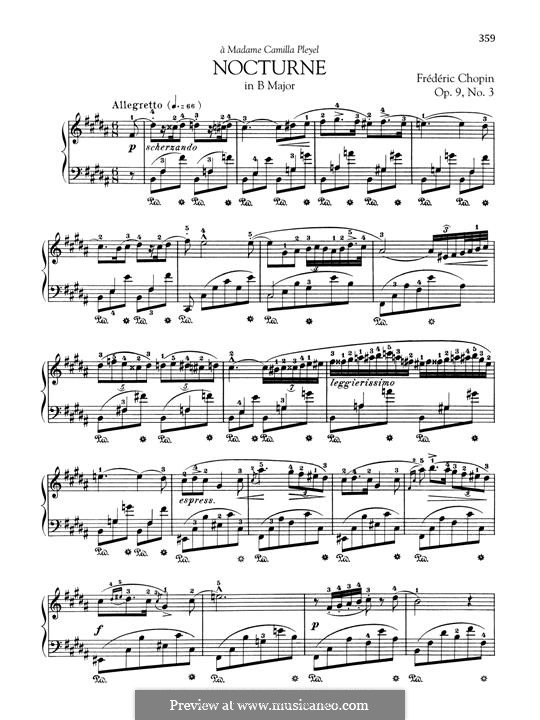 No.3 in B Major: For piano by Frédéric Chopin