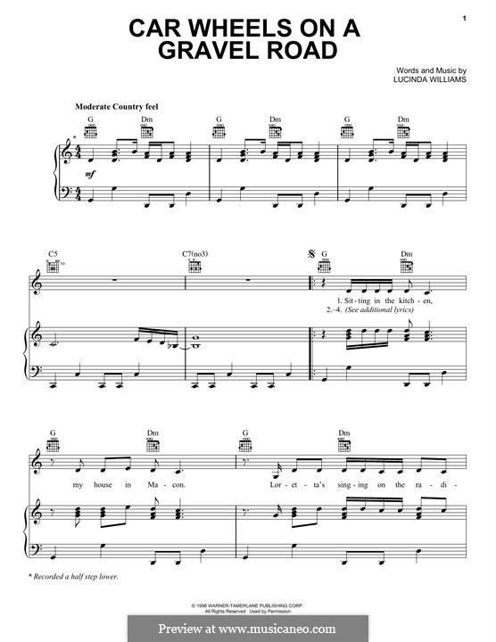 Car Wheels on a Gravel Road by L. Williams sheet music on MusicaNeo