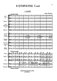 Symphony No.2 in C Minor, WAB 102: Full score by Anton Bruckner