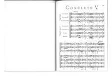 Concerto Grosso No.5: Full score by Arcangelo Corelli