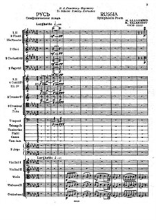 Russia. Symphonic Poem: Full score by Mily Balakirev