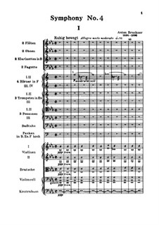 Symphony No.4 in E Flat Major 'Romantic', WAB 104: Full score by Anton Bruckner