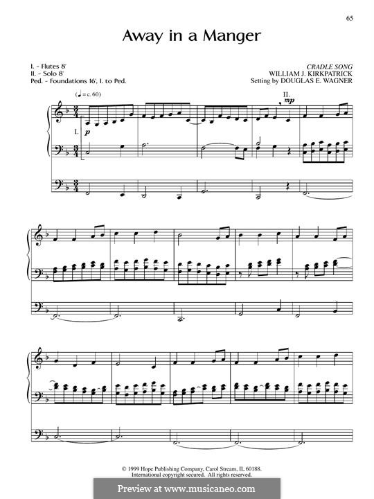 Away in a Manger: For organ by William (James) Kirkpatrick