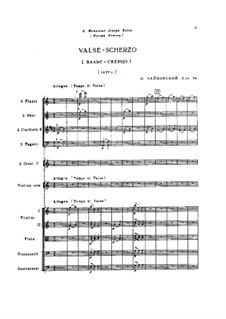 Waltz-Scherzo for Violin and Orchestra, TH 58 Op.34: Full score by Pyotr Tchaikovsky