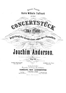 Concert Piece No.1 for Flute and Orchestra (or Piano), Op.3: Parts by Joachim Andersen