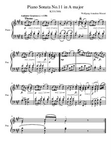 Complete Sonata: For a single performer by Wolfgang Amadeus Mozart