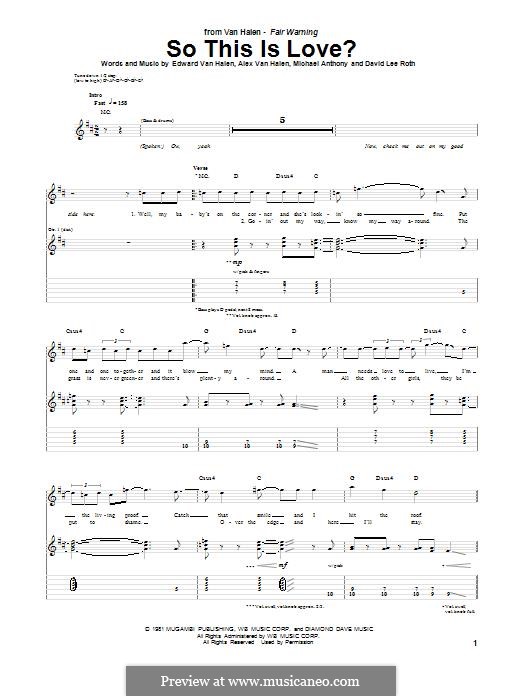 So This Is Love? (Van Halen) by A.V. Halen, D.L. Roth, E.V. Halen, M
