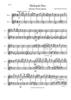 Harlequin Duo (Duetto d'Arlecchino): For 2 flutes by David W Solomons