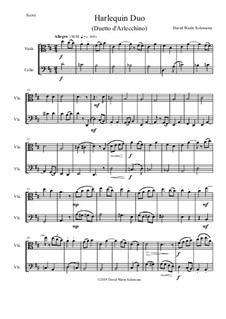 Harlequin Duo (Duetto d'Arlecchino): For viola and cello by David W Solomons