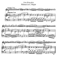 Minuet in C Major: Arrangement for flute and piano by Louis de Caix d'Hervelois