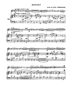 Minuet in E Minor: Arrangement for flute and piano by Louis de Caix d'Hervelois