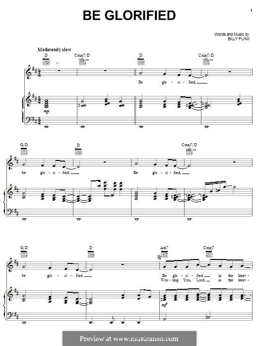 Be Glorified: For voice and piano (or guitar) by Billy Funk