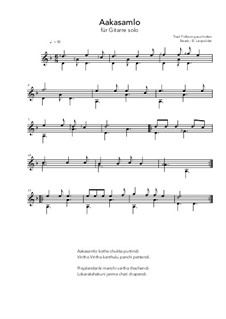Aakasamlo: For guitar solo (d minor) by folklore