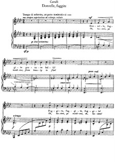 Donzelle, fuggite: Piano-vocal score by Pietro Francesco Cavalli