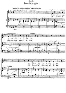 Donzelle, fuggite: Piano-vocal score by Pietro Francesco Cavalli
