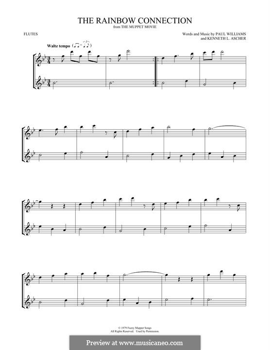 The Rainbow Connection (Kermit the Frog): For two flutes by Paul H. Williams, Kenneth L. Ascher