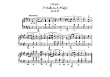 No.7 in A Major: For piano by Frédéric Chopin