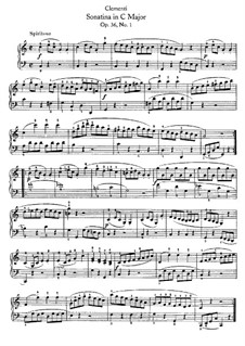 Sonatina No.1: For piano (with fingering) by Muzio Clementi