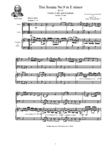 Trio Sonata No.9 in E minor for Violin, Cello and Cembalo (or Piano), RV 16: Trio Sonata No.9 in E minor for Violin, Cello and Cembalo (or Piano) by Antonio Vivaldi