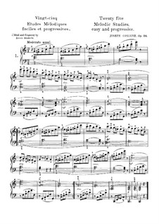 Twenty-Five Easy and Melodic Studies, Op.24: For a single performer by Giuseppe Concone