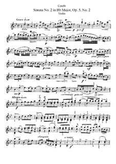 Sonata No.2: Solo part by Arcangelo Corelli