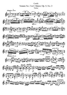 Sonata No.3: Solo part by Arcangelo Corelli