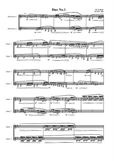 Duos for 2 Bass clarinet, Volume 1: Duo No.1, MVWV 938 by Maurice Verheul