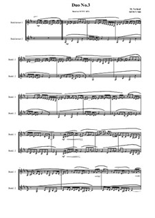 Duos for 2 Bass clarinet, Volume 1: Duo No.3, MVWV 940 by Maurice Verheul