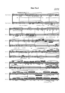 Duos for 2 Bass clarinet, Volume 1: Duo No.4, MVWV 941 by Maurice Verheul