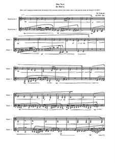 Duos for 2 Bass clarinet, Volume 1: Duo No.6, MVWV 943 by Maurice Verheul