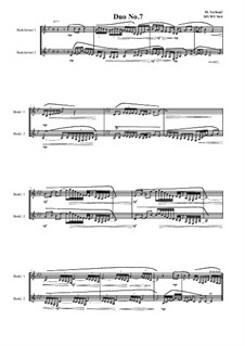Duos for 2 Bass clarinet, Volume 1: Duo No.7, MVWV 944 by Maurice Verheul