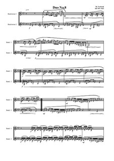 Duos for 2 Bass clarinet, Volume 1: Duo No.8, MVWV 945 by Maurice Verheul